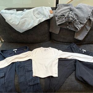 Aritzia Urban Outfitters American Eagle Bundle (short, jeans & cargo pants)